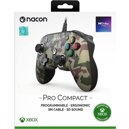 Nacon Pro Compact Controller Xbox Serie X|S One Pc Programmable Sound Camo Green
