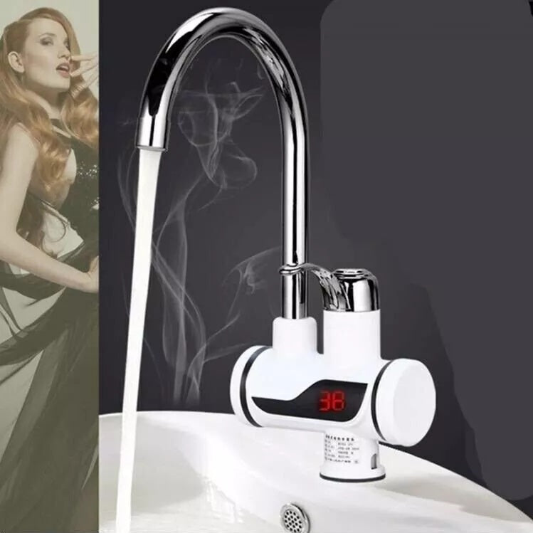 Rubinetto Elettrico Instantaneo Caldaia Acqua Calda Canna Alta Con Display J01