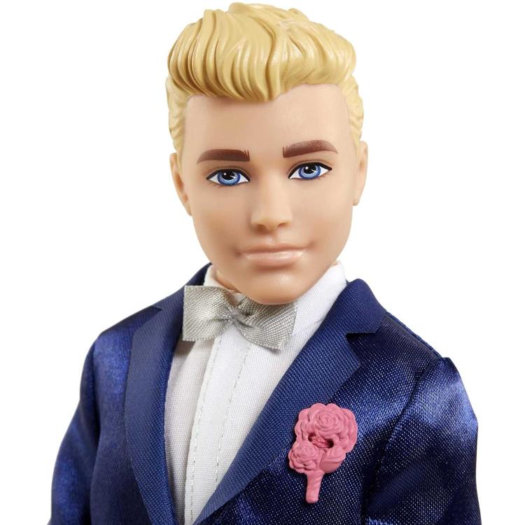 Mattel Barbie Bambola Ken Sposo Biondo Smoking E 5 Accessori Giocattolo 3+ Gtf36