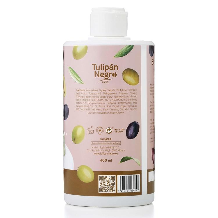 Tulipan Negro Lozione Corpo Body Crema Idratante (Olio Oliva Mediterranea) 400Ml