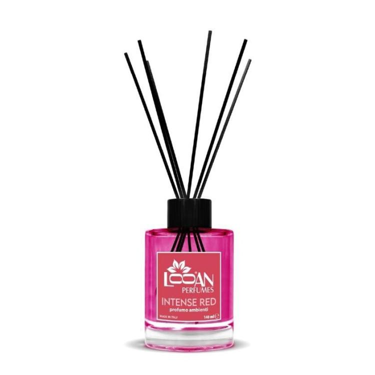 Looan Profumatore Ambiente Bastoncini 140Ml Diffusore Profumo Casa Intense Red