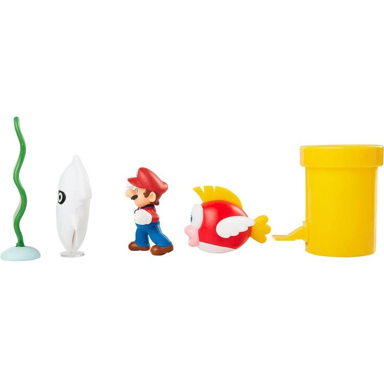 Jakks Pacific Nintendo: Super Mario "Underwater Diorama Set" Gioco Con Figure 3+