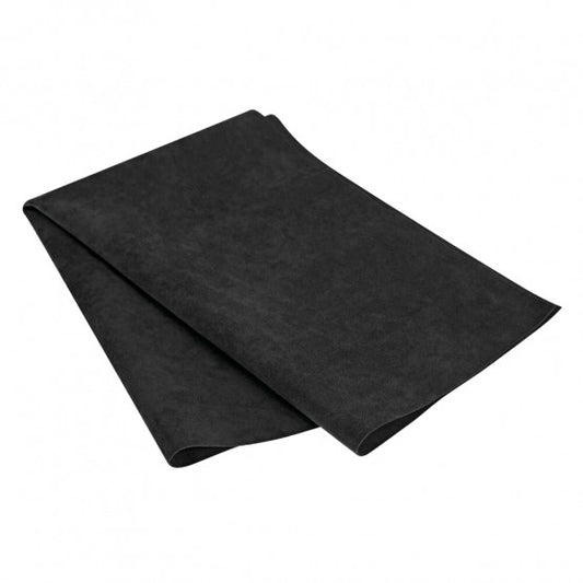 Panno Pelle Amaretta Microfibra Nero Scamosciato Carrozzeria Vetri Auto 80X60Cm