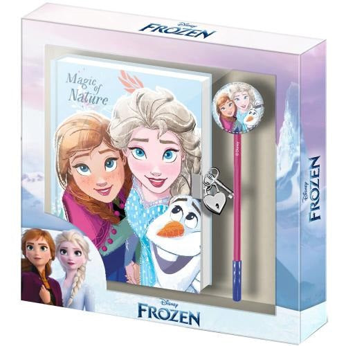 Disney: Diario E Penna A Sfera Frozen (Anna Elsa Olaf) Confezione Regalo Scuola