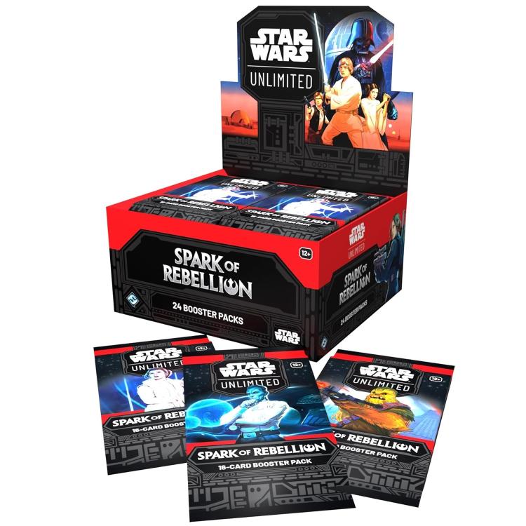 Star Wars Unlimited Sparks Of Ribellion Pack 24 Bustine Cioco Di Carte Card Game