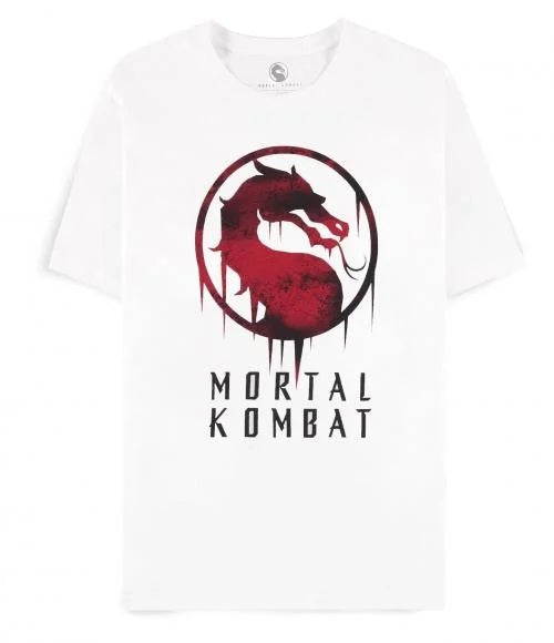 DIFUZED - T-SHIRT: MORTAL KOMBAT (L) MAGLIA LOGO VIDEOGAMES VIDEOGIOCO PS4 PS5