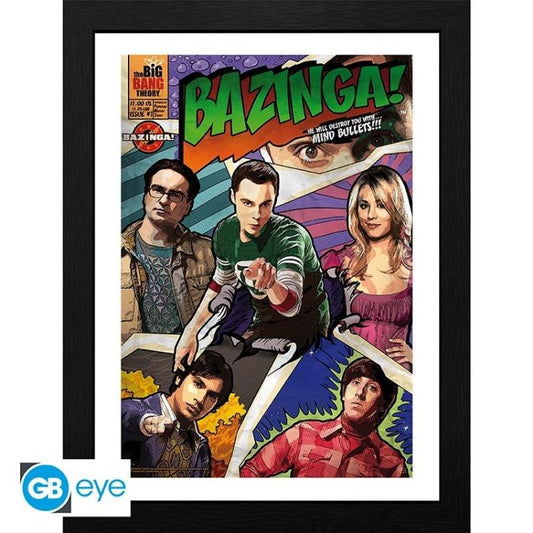 ABYSTYLE - THE BIG BANG THEORY (BAZINGA) POSTER INCORNICIATO STAMPA CON CORNICE