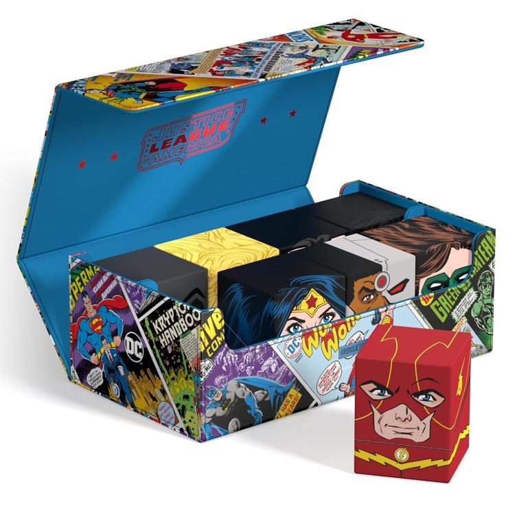 Squaroes Collectors Case (Justice League) Scatola Porta Mazzo Carte Collezione