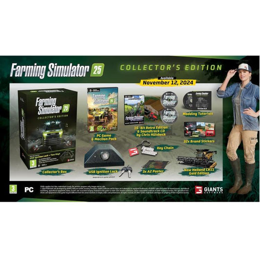 Farming Simulator 25 "Collector'S Edition" (Pc) Videogioco Dvd Pal Italiano
