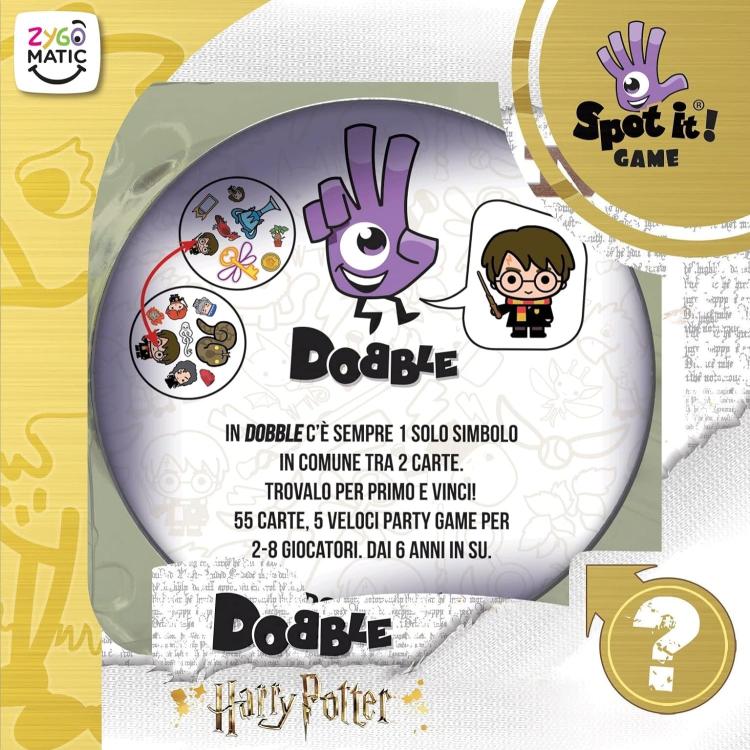ASMODEE DOBBLE HARRY POTTER GIOCO DA TAVOLA BAMBINI E FAMIGLIA 5 in 1 CARTE ITA