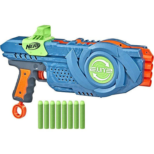 Hasbro - Nerf Elite 2.0 Flip-8 Pistola Giocattolo Fucile Motorizzato Spara Dardi