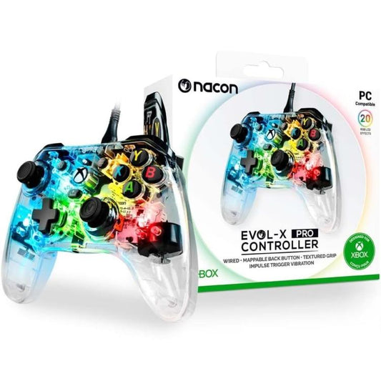 Nacon Evol-X Pro Controller Xbox Serie X|S One Pc Ufficiale Led Rgb Illuminato
