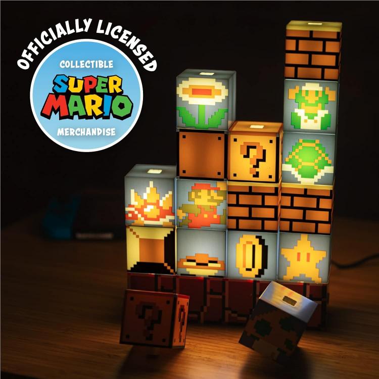 Paladone Lampada Super Mario Bros Build A Level Light Question Block Nintendo