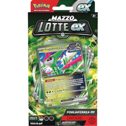 Pokémon - Mazzo Lotte (Fogliaferrea-Ex) Gcc Mazzo 60 Carte Gioco Collezione - It