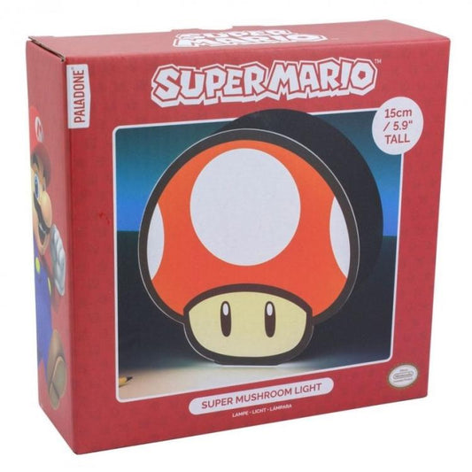 Paladone Lampada Tavolo 3D Super Mario Mushroom Light Fungo Luce Notturna Gadget