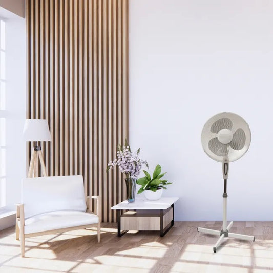 AMC VENTILATORE A PIANTANA COLONNA DA TERRA 60W Ø 40cm 3 VELOCITA REGOLABILE