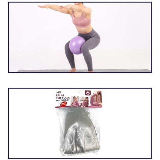 Fitball Mini Palla 25Cm Yoga Palestra Fitness Pilates Aerobica Addominali Grigio