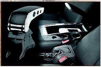 BRACCIOLO AUTO UNIVERSALE RIBALTABILE NERO CROMATO PORTA OGGETTI POGGIA BRACCIO