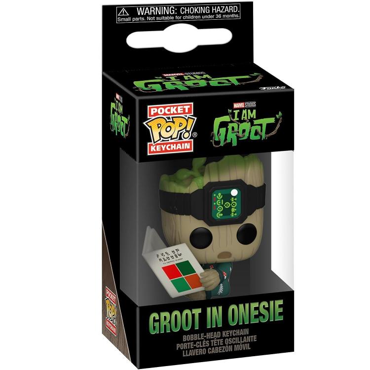 Funko Pop Pocket Keychain - Marvel: I Am Groot (Groot In Onesie) Portachiavi 4Cm