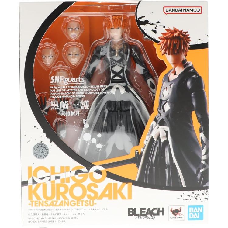 BANDAI SH FIGUARTS: BLEACH ICHIGO KUROSAKI TENSAZANGETSU TAMASHI ACTION FIGURE