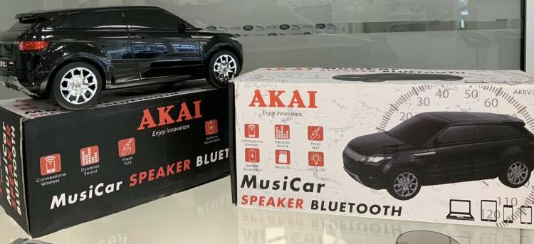 AKAI RANGE ROVER EVOQUE SPEAKER BLUETOOTH AUX USB CASSA STOP LED PORTATILE NERO