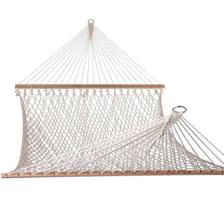 AMACA CLASSICA CORDA A RETE COTONE SOSTEGNO ASSE LEGNO 80X200 GIARDINO CAMPEGGIO