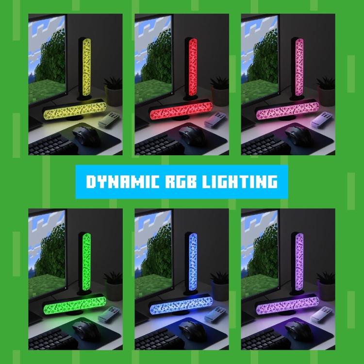 Paladone Minecraft Light Bars 2 Barre Luminose Rgb Lampada Da Tavolo Scrivania