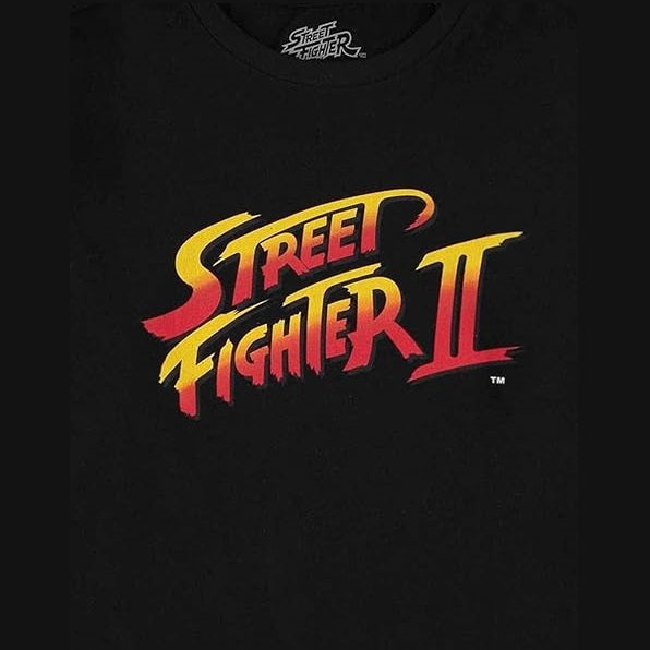 DIFUZED - T-SHIRT: STREET FIGHTER II XXL LOGO GAME VIDEOGAMES VIDEOGIOCO PS4 PS5