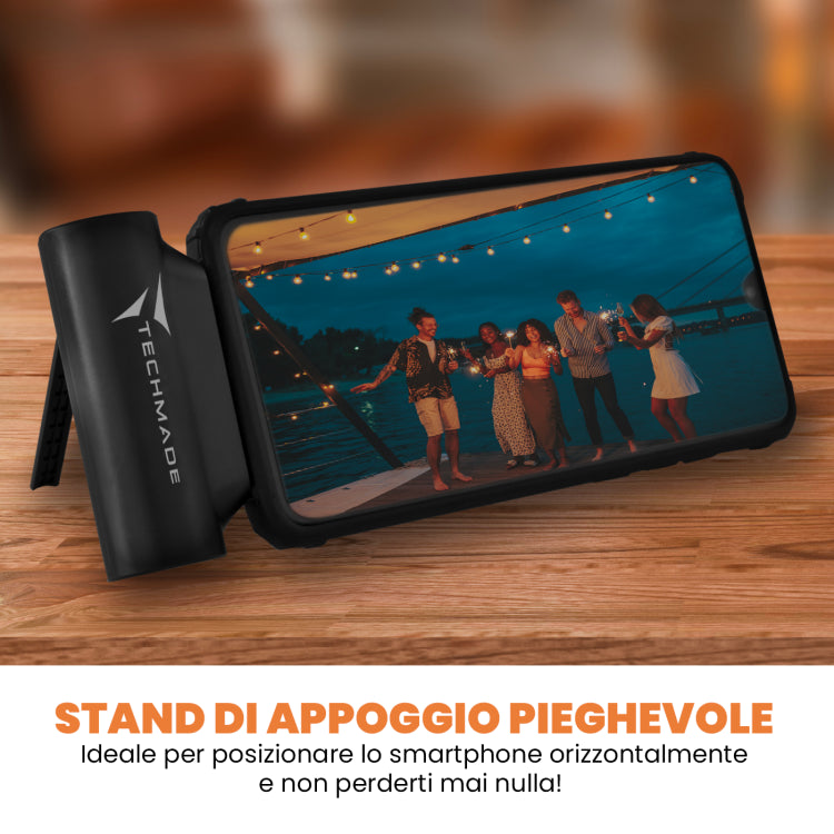 Techmade Power Bank 4500Mah Type Usb-C Powerbank Caricabatteria Portatile +Stand