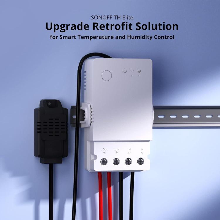 Sonoff Thr320 Th Origin Smart Wifi Interruttore Temperatura Umidità Alexa Google
