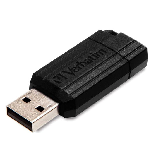Verbatim Pendrive Pinstripe 128 Gb Chiavetta Usb 2.0 Memoria Nero Drive 49071