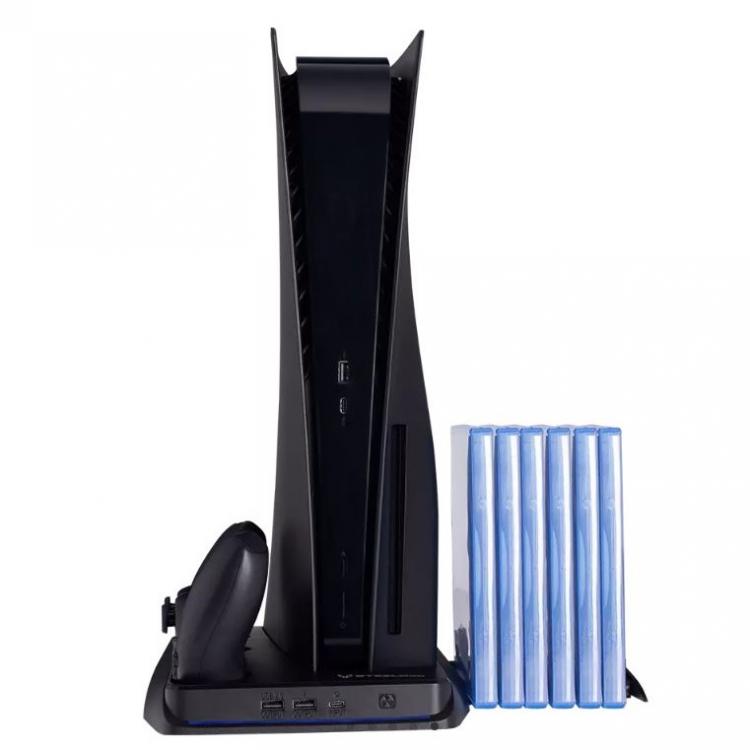 Steeldigi Stand Ps5 Stazione Ricarica Controller + Raffreddamento Base Verticale