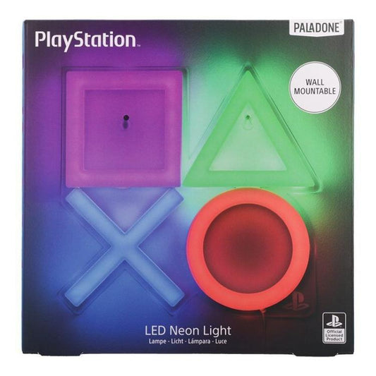 Paladone Lampada A Parete Playstation Led Neon Light Wall Ufficiale Sony Ps4 Ps5