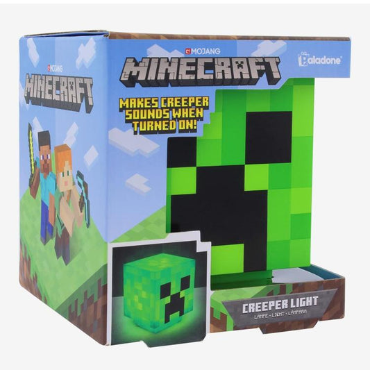 Paladone Minecraft (Creeper Light) Lampada Led Da Tavolo Luce Notturna Con Suono