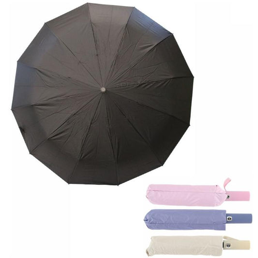 Ombrello Pioggia Automatico Manico Pieghevole Antivento 12K Ø 105Cm Uomo Donna