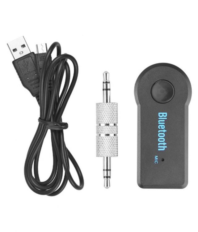 Ricevitore Adattatore Jack 3.5Mm Aux Bluetooth Cavo Vivavoce Auto Stereo Audio