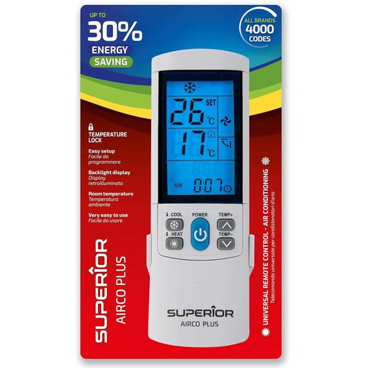 Superior Telecomando Universale Per Climatizzatore Airco Plus Display Illuminato