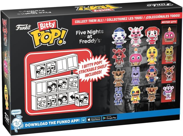 Funko Bitty Pop! Fnaf 4Pack - Freddy/Bonnie/Ballon Boy + Figure Mystery Vinyl