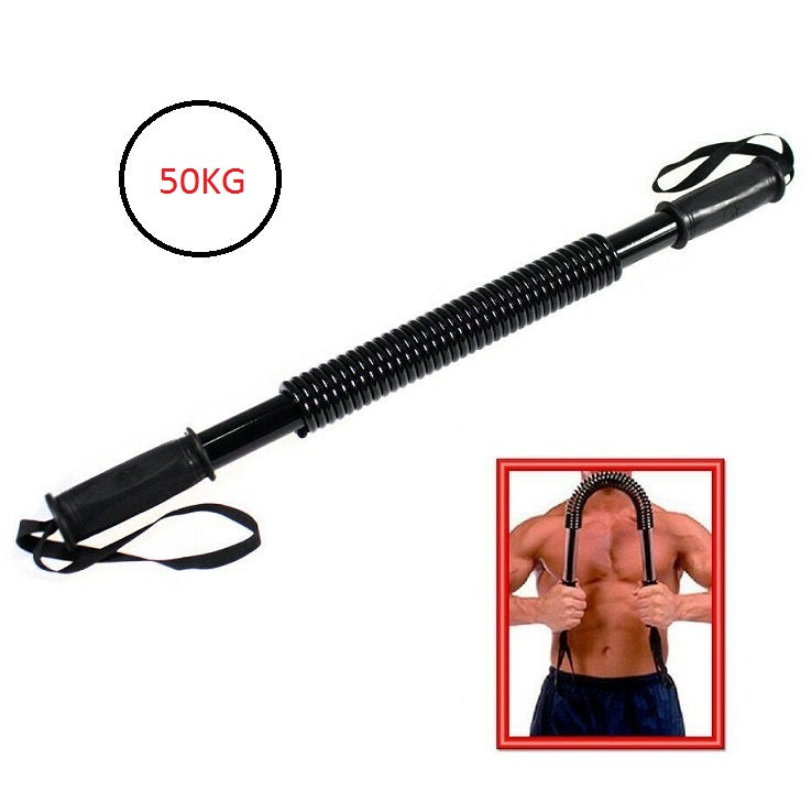 Power-Twister Barra Di Potenza Molla Attrezzi Per Palestra Fitness Sport 50Kg