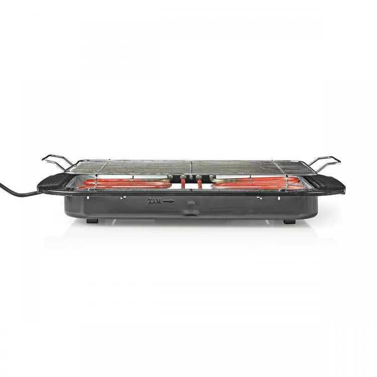 Nedis Barbecue Elettrico Griglia Bistecchiera Bbq Piastra Tavolo Giardino 2000W