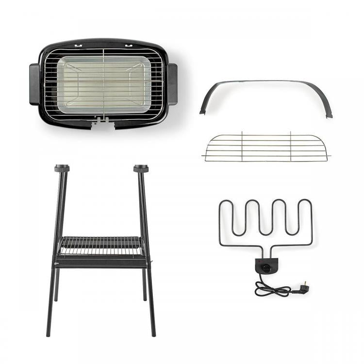 Nedis Barbecue Elettrico Con Piedi O Da Tavolo Griglia Grill Bbq No Fumo 2000W