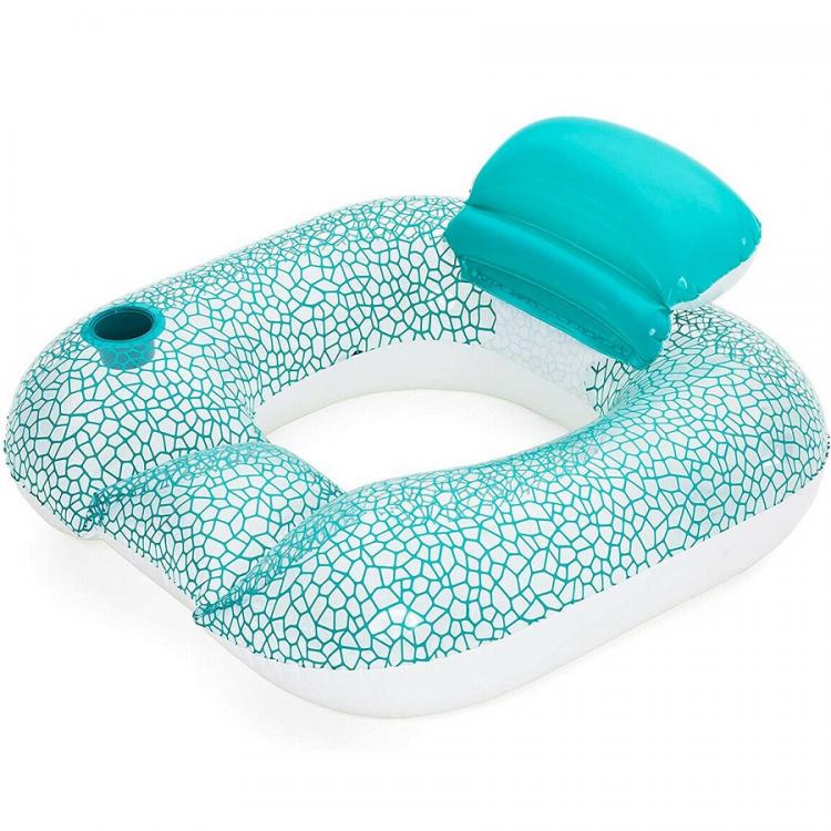 BESTWAY POLTRONA GONFIABILE MATERASSINO PISCINA MARE PORTABICCHIERE E SCHIENALE