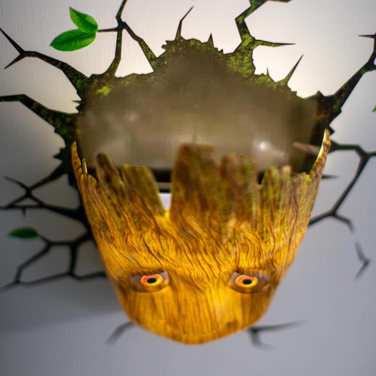 Marvel Lampada Muro Decorazione Baby Groot 3D Deco Light Applique Led + Sticker