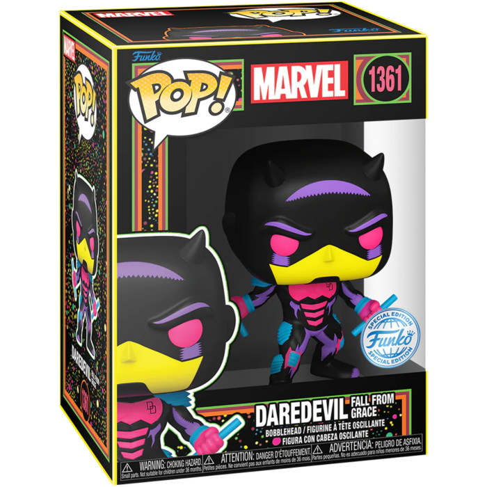 Funko Pop Marvel: Daredevil (1361) Fall From Grace (Blacklight) (Exclusive) 9 Cm