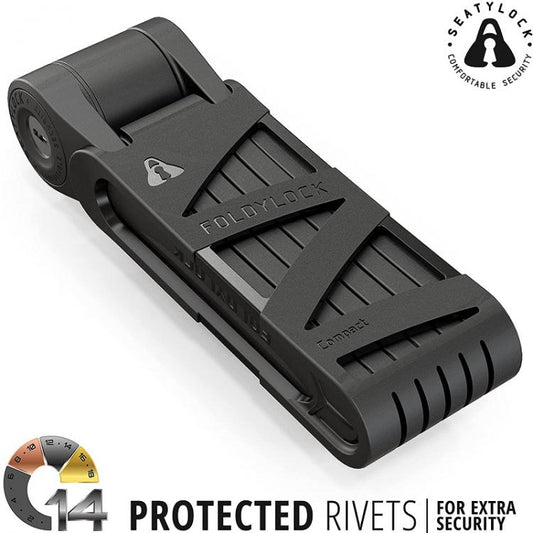 The One Catena Sicurezza Richiudibile Pieghevole Antifurto Bici Lucchetto Nero