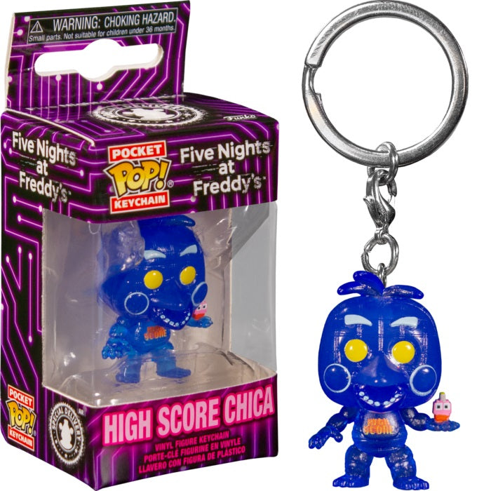Funko Pop Portachiavi Five Nights At Freddy'S S7 High Score Chica Blue Keychain