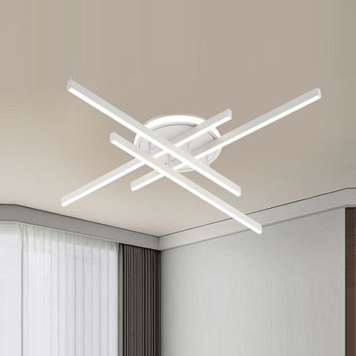 Plafoniera Moderna A Led 45 Watt Lampada Lampadario Soffitto Bianco Calda 3000K