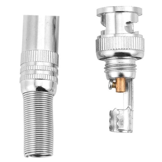50pz SPINOTTI CONNETTORE BNC A VITE MASCHIO METALLO PER CAVO RG59 TELECAMERE DVR