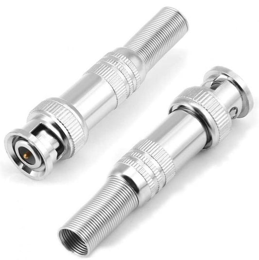 5pz SPINOTTI CONNETTORE BNC A VITE MASCHIO METALLO PER CAVO RG59 TELECAMERE DVR