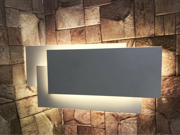 APPLIQUE LED LUCE BIANCA VETRO A PARETE 12W LAMPADA MODERNO LUCE NATURALE E41-BN